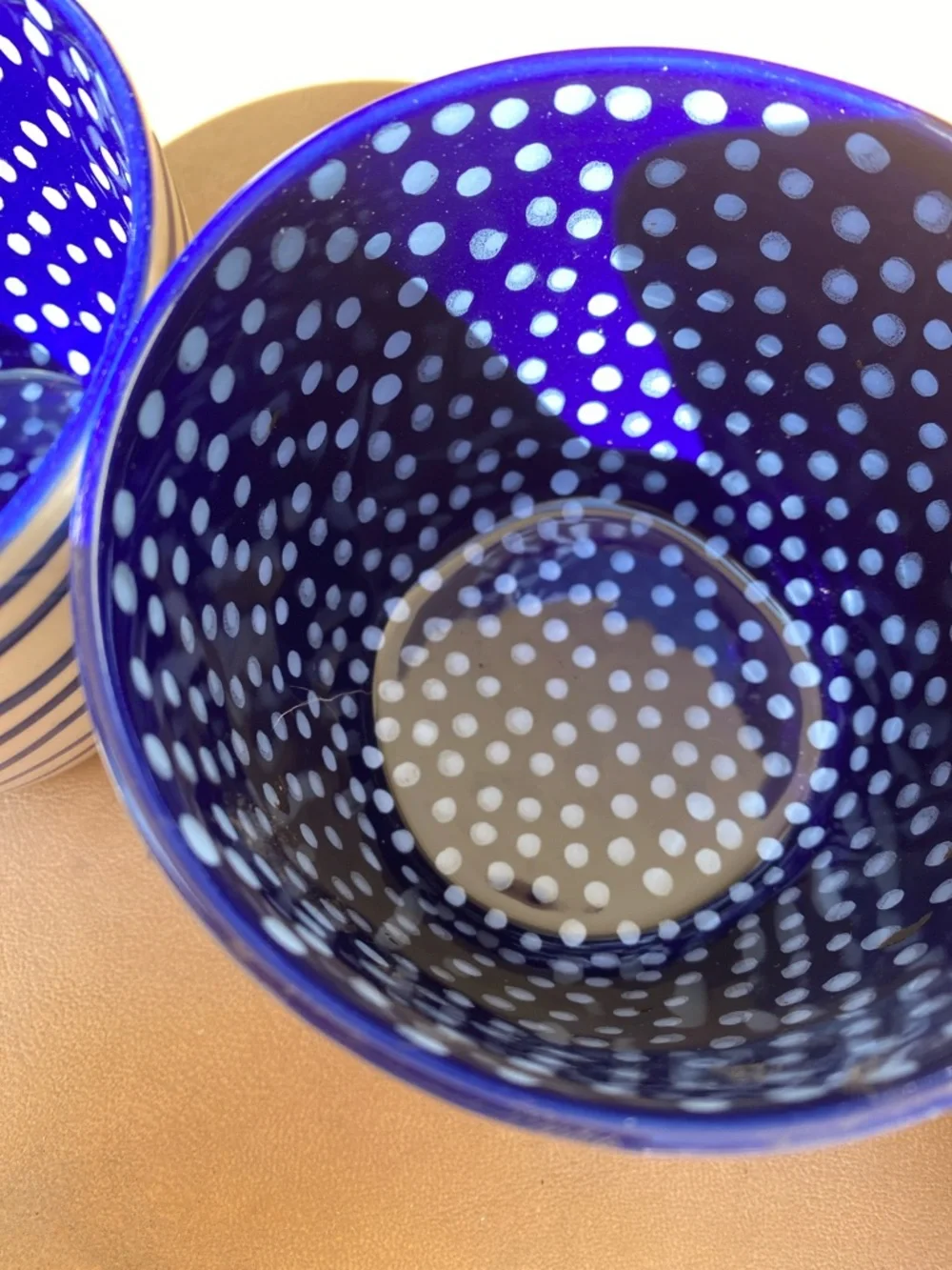 Jones & Co Blue Polka Dot Ceramic Mug - Blue - Picture 4 of 6